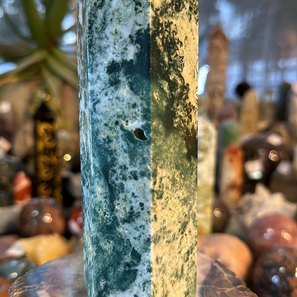 Moss Agate Crystal Tower! - Picture 10 of 12